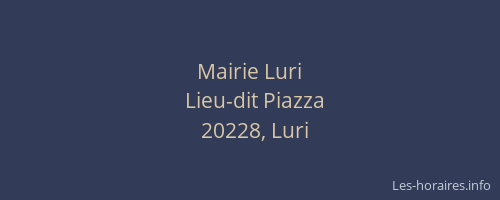 Mairie Luri