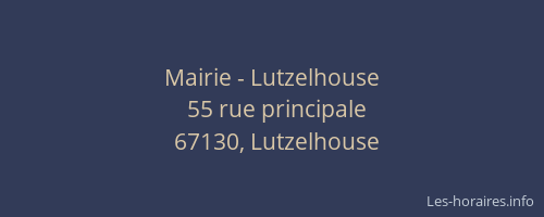 Mairie - Lutzelhouse