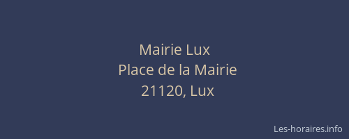 Mairie Lux