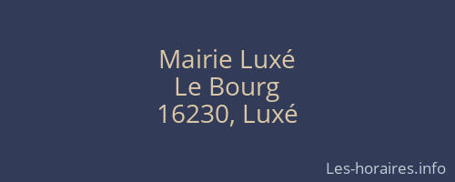 Mairie Luxé