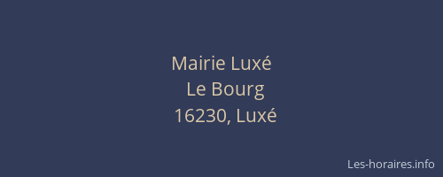 Mairie Luxé
