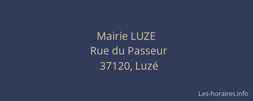 Mairie LUZE