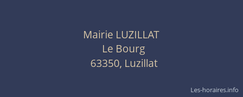 Mairie LUZILLAT