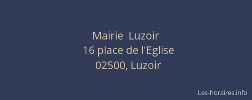 Mairie  Luzoir