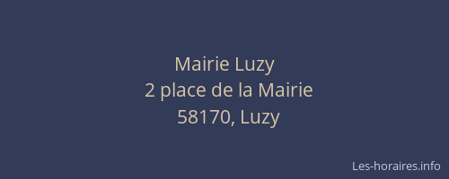 Mairie Luzy