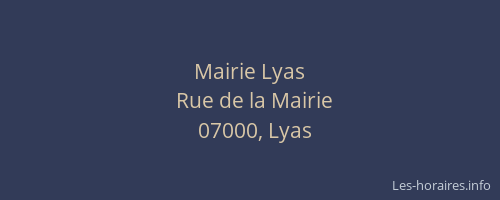 Mairie Lyas