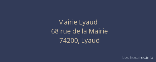 Mairie Lyaud