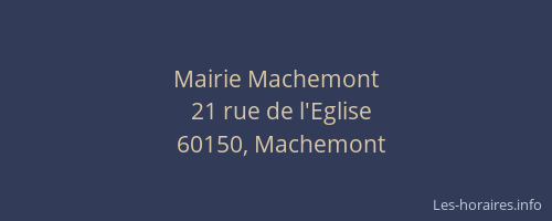 Mairie Machemont