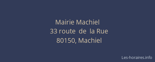 Mairie Machiel