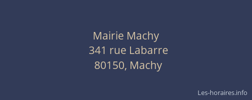 Mairie Machy