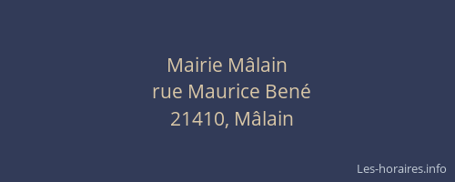 Mairie M&acirc;lain
