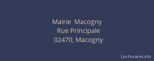 Mairie  Macogny