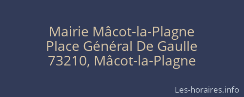 Mairie Mâcot-la-Plagne