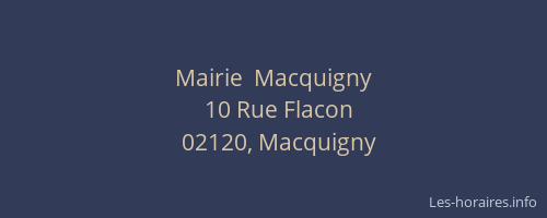 Mairie  Macquigny