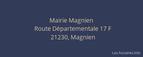 Mairie Magnien