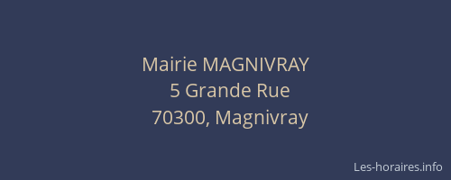 Mairie MAGNIVRAY