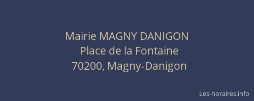 Mairie MAGNY DANIGON