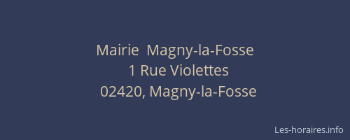 Mairie  Magny-la-Fosse