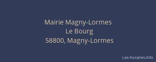 Mairie Magny-Lormes