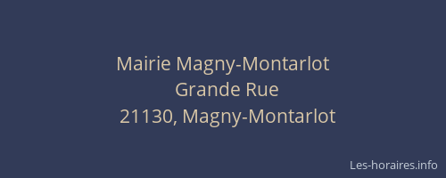 Mairie Magny-Montarlot