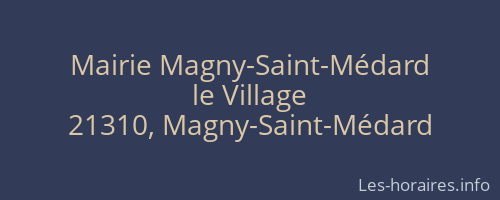 Mairie Magny-Saint-Médard