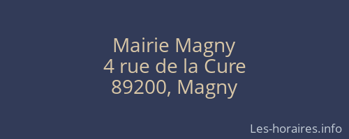 Mairie Magny