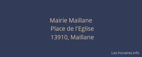 Mairie Maillane