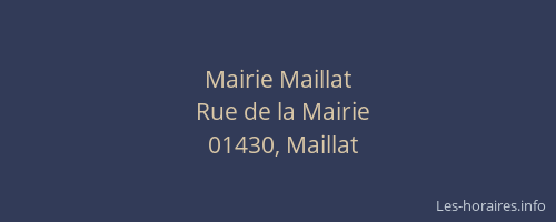Mairie Maillat