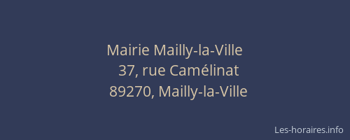 Mairie Mailly-la-Ville