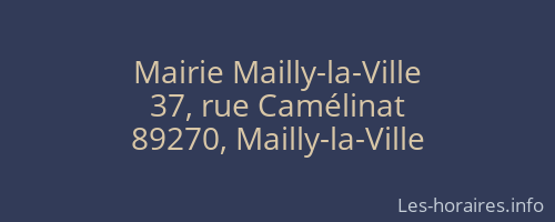 Mairie Mailly-la-Ville