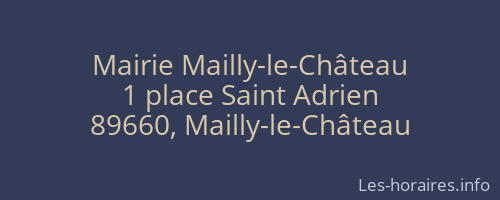 Mairie Mailly-le-Ch&acirc;teau