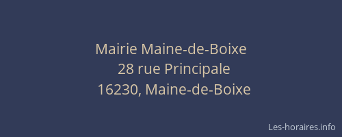 Mairie Maine-de-Boixe