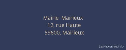 Mairie  Mairieux
