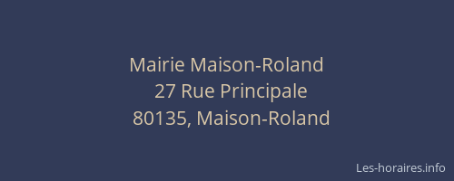 Mairie Maison-Roland