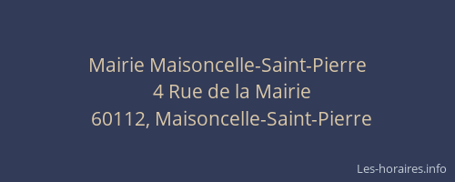 Mairie Maisoncelle-Saint-Pierre