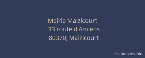 Mairie Maizicourt