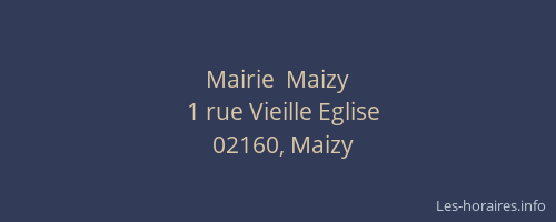 Mairie  Maizy