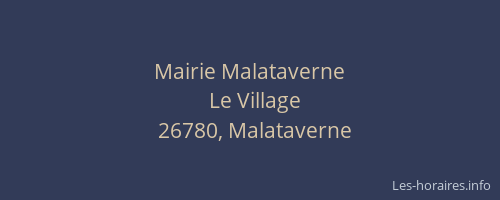 Mairie Malataverne