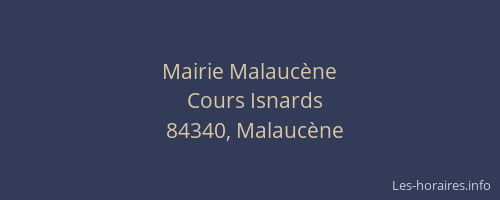 Mairie Malauc&egrave;ne