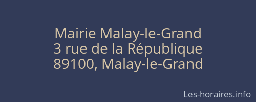 Mairie Malay-le-Grand