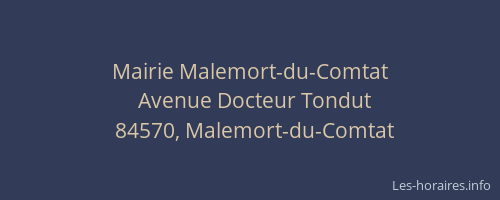 Mairie Malemort-du-Comtat
