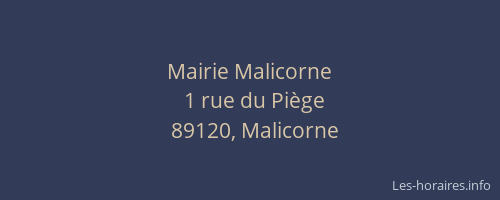 Mairie Malicorne