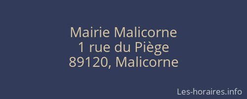 Mairie Malicorne
