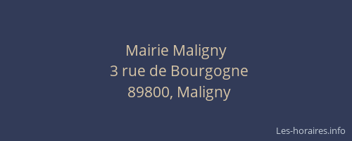 Mairie Maligny