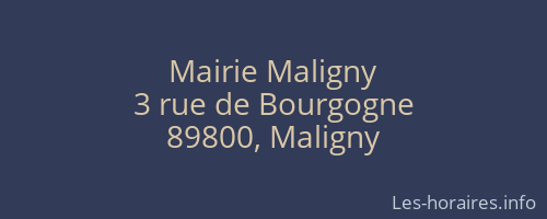 Mairie Maligny