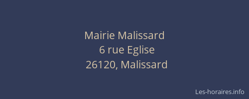 Mairie Malissard