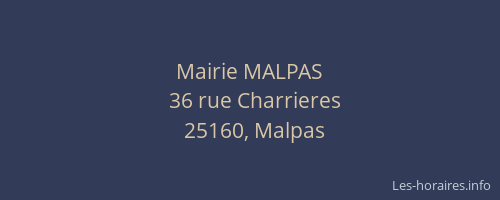 Mairie MALPAS