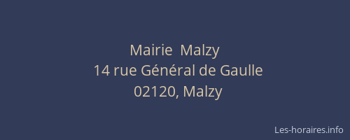 Mairie  Malzy