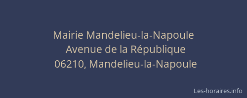 Mairie Mandelieu-la-Napoule