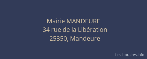 Mairie MANDEURE